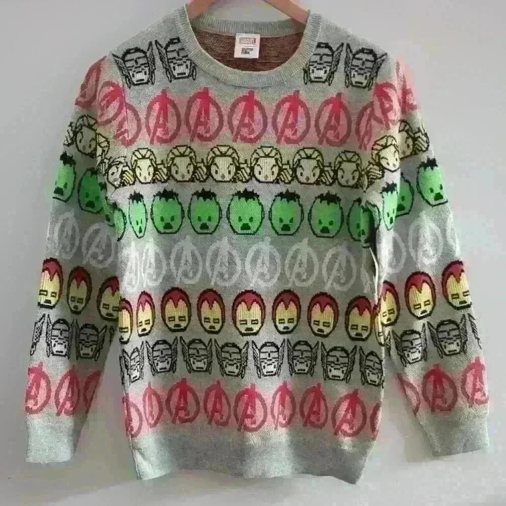 AMAZON ESSENTIALS | Kids Marvel Grey  Long Sleeved Cotton Sweater